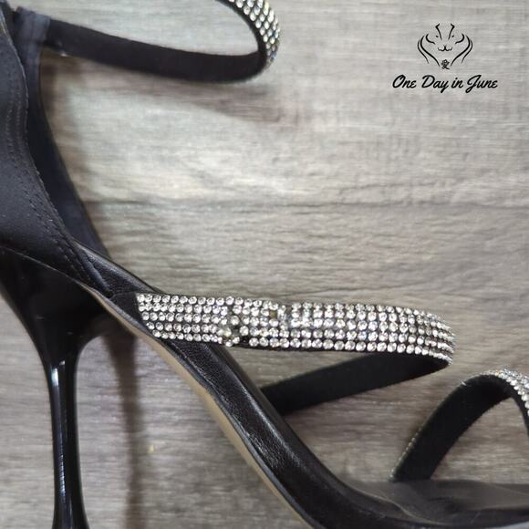 Marc Fisher Jeweled Ankle Strap Heels Size 5.5 - Picture 4 of 7